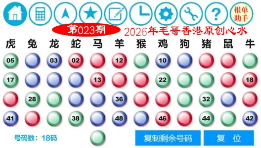 023期毛哥心水[图]